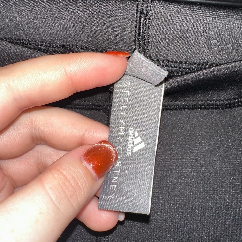 Adidas by Stella McCartney Black athletic pants L Gym activewear designer - Picture 5 of 13